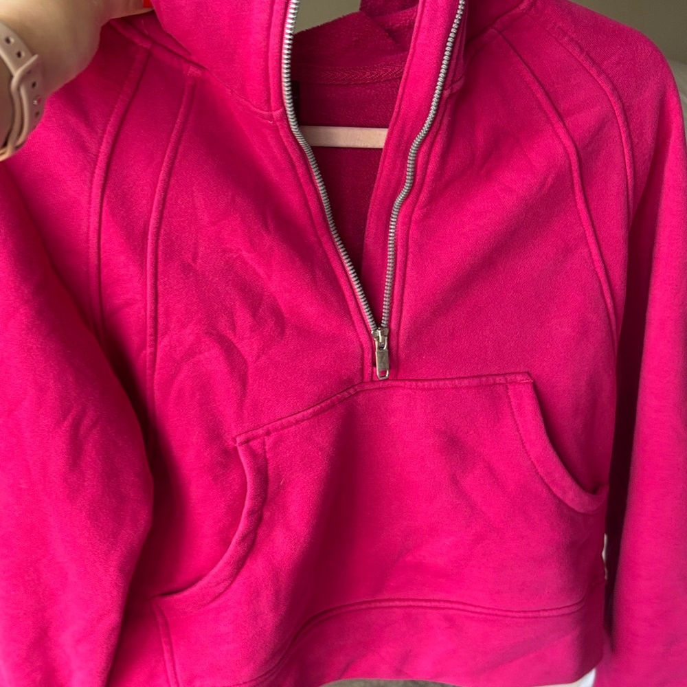 Women's Pink Half-Zip Hoodie Amazon